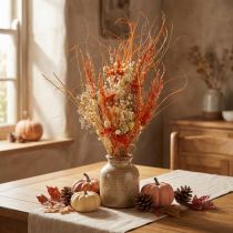 Artikel Deko-Trockenblumenstrauß Distel und Schafgarbe Orange-Natur 55cm