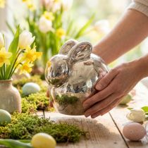 Artikel Keramikfigur Hase Silber Antik 14,5 cm Innenbereich Osterdekoration