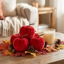 Artikel Deko-Äpfel aus Stoff Rot Ø5cm H6cm 12 Stück Herbstdeko