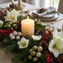 Artikel Mini Weihnachtskugeln Glas Grün-Silber 2,5 cm am Draht 140 Stück