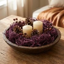 Artikel Maulbeerbaumwatte Aubergine 150g Naturmaterial für Dekorationen