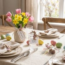 Artikel Holz-Deko Klammern Hasen 7,5cm Rosa Weiß Ostern 4er Set