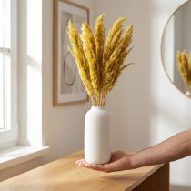 Artikel Trockenblumen Riedgras Gelb 70cm Naturmaterial 10 Stück