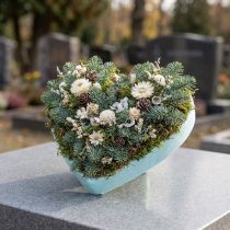Artikel Styropor Herz mintgrün 20cm 2 Stück zur Dekoration