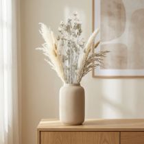 Artikel Trockenblumen Erdbeerdistel Weiß Gefärbt 100g Länge ca. 60cm