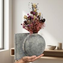 Artikel Trockenblumenstrauß Lila Klee Strohblumen Flachs Dill 35cm