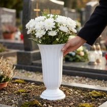 Artikel Einstellvase Kunststoff Weiß Ø20cm mit Standfuß