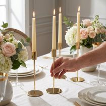 Artikel Stabkerzenhalter Metall Gold 21,5cm Set 4 Stück