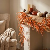Artikel Künstlicher Eukalyptus-Hänger Orange 150cm Herbstdeko