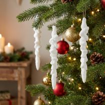Artikel Eiszapfen Weihnachtsdeko beschneit Kunststoff 14 cm 4 Stück