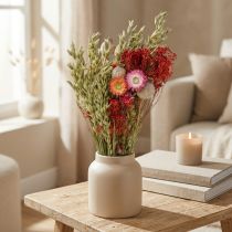 Artikel Trockenblumenstrauß mit Wiesenblumen in Rot ca. 50cm 150g