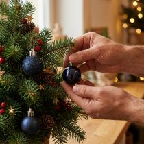 Artikel Mini-Weihnachtskugeln Kunststoff Ø 3 cm Nachtblau 14 Stück