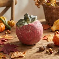 Artikel Apfel aus Keramik, Deko-Frucht, Rot-Grün, Herbstdeko, Ø13 cm