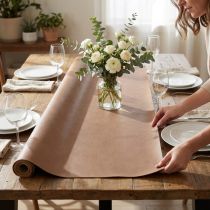 Artikel Kunstleder Tischband Braun 33cm x 1,35m Dekostoff