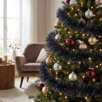 Artikel Lametta-Girlande Schwarz 270 cm 2 Stück für Weihnachtsdeko