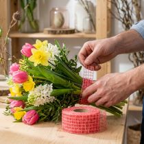 Artikel Gitterband aus Kunststoff 4,5 cm x 10 m Pink für Dekoration