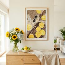 Artikel Wandbild "Süße Zitronen," Holzrahmen, 40x60 cm, Naturfarben und Gelb