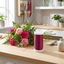 Artikel Dekodraht Aluminium Pink Ø 0,5mm 50m für Bastelarbeiten