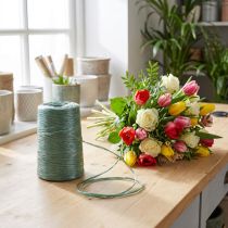 Artikel Gärtnerbast Grün 3500m Kunststoff Bindebast für Floristik 5 Rollen