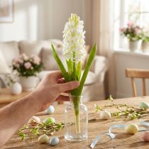 Artikel Hyazinthe Kunstblume Real-Touch Weiß 40cm für Frühlingsdekoration