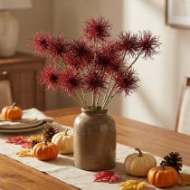 Artikel Xanthium Kunstblume Herbstdeko Burgunderrot 80cm 3 Stück