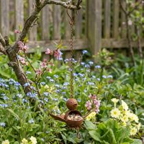 Artikel Metall-Vogelfutterstelle 13cm Rostoptik Garten-Dekoration