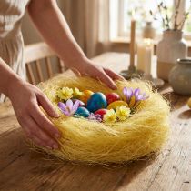 Artikel Sisalgras Gelb 300g Naturmaterial für Bastelarbeiten und Dekoration
