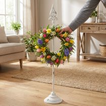 Artikel Kranzhalter aus Gusseisen mit Haken Weiß Shabby Chic 76cm