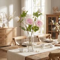 Artikel Deko Pfingstrosen Rosa 3 Blüten Künstlich Langstielig 80cm 2er Set