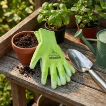 Artikel Gartenhandschuhe aus Nylon und Polyurethan, Größe 10, Hellgrün-Limette, für Gartenarbeiten