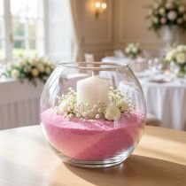 Artikel Farbsand Rosa 0,5mm 2kg für Dekoration und Bastelarbeiten