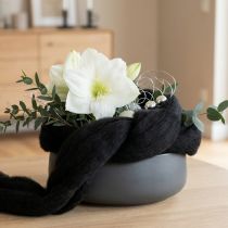 Artikel Dekowolle Filzwolle Wolllunte 2m Schwarz für Bastelarbeiten und Floristik