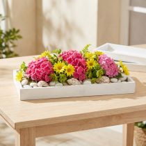 Artikel Längliches Holztablett Weiß Shabby Chic 42×14×3cm für Dekoration