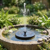 Artikel Solarbrunnen Fontäne Schwarz Ø16 cm mit 5 Düsen für Teiche