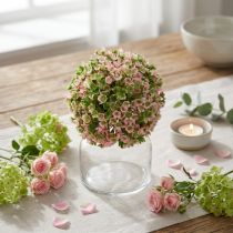 Artikel Mini Deko-Kugel aus Kunststoff, Rosa-Grün, Ø10 cm