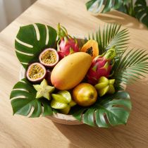 Artikel Künstliche Mango aus Kunststoff, Deko-Frucht 13cm, Gelb-Orange