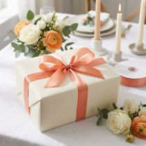 Artikel Polyester Geschenk- und Dekorationsband 8mm x 50m Apricot