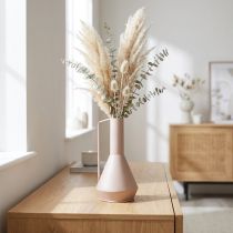 Artikel Metallvase Hellrosa 19,5cm Dekokanne H38,5cm für Trockenblumen