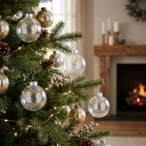 Artikel Glas Weihnachtskugeln Glaskugeln irisierend