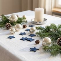 Artikel Streudeko-Sterne Blau Ø4/5cm, 40 Stück, Styropor beflockt