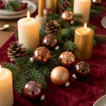 Artikel Glas-Weihnachtskugeln Apricot Rosa Ø 4 cm 24 Stück
