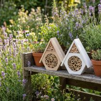 Artikel Insektenhotel Holz Wabenform 18,5cm Natur Weiß 2 Stück