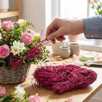Artikel Dekobast Naturbast Raffiabast 300g Altrosa 100cm zum Basteln
