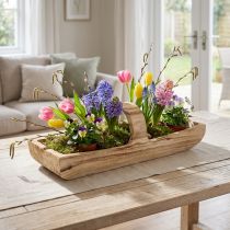 Artikel Holzkorb mit Henkel Paulownia Holz natur 56×16×16cm