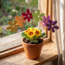 Artikel Blumenstecker aus Holz, 30,5 cm, 6 Farben, 18 Stück