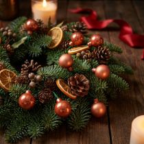 Artikel Mini-Weihnachtskugeln am Draht aus Glas, Ø 2 cm, Rot und Orange, 140 Stück