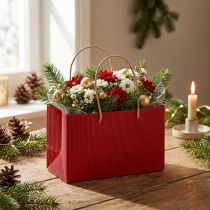 Artikel Geschenktüten aus Papier mit Henkel 24×12×12cm Rot 6 Stück