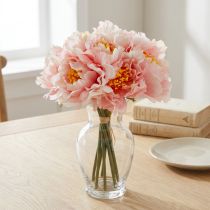Artikel Paeonia Kunstblume Pfingstrose Rosa Textil Ø6-9cm 28cm 7 Stiele
