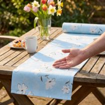 Artikel Dekostoff Baumwolle Blumen Hellblau 30cm x 3m Innenbereich