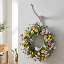 Artikel Wandhaken Metall Silber Vintage H22cm Doppelhaken
